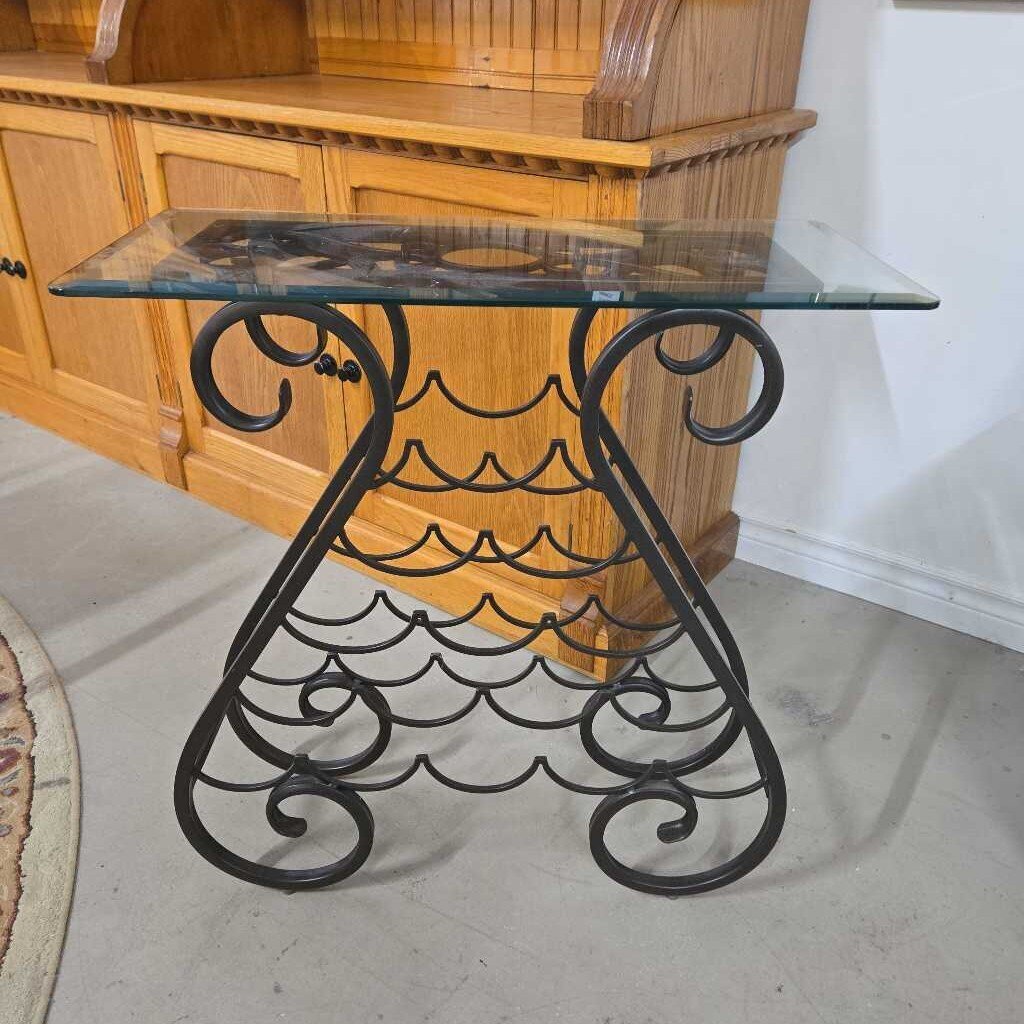 GLASS TOP WINE RACK