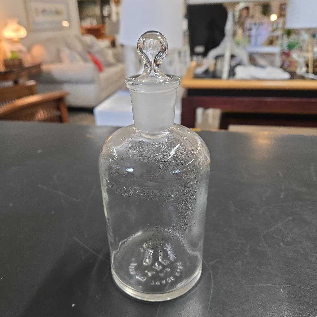 VTG GLASS PYREX BOTTLE W/STOPPER