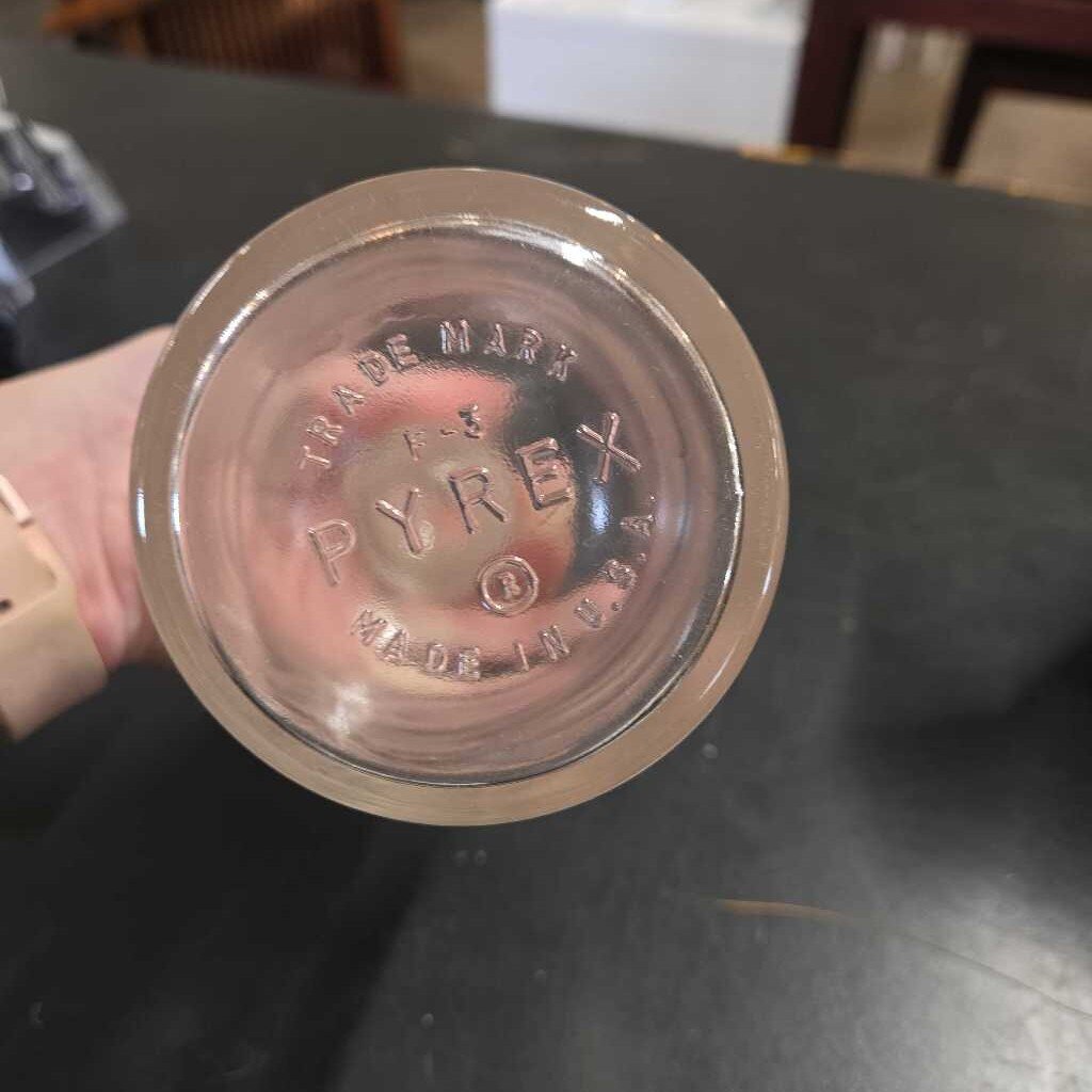 VTG GLASS PYREX BOTTLE W/STOPPER