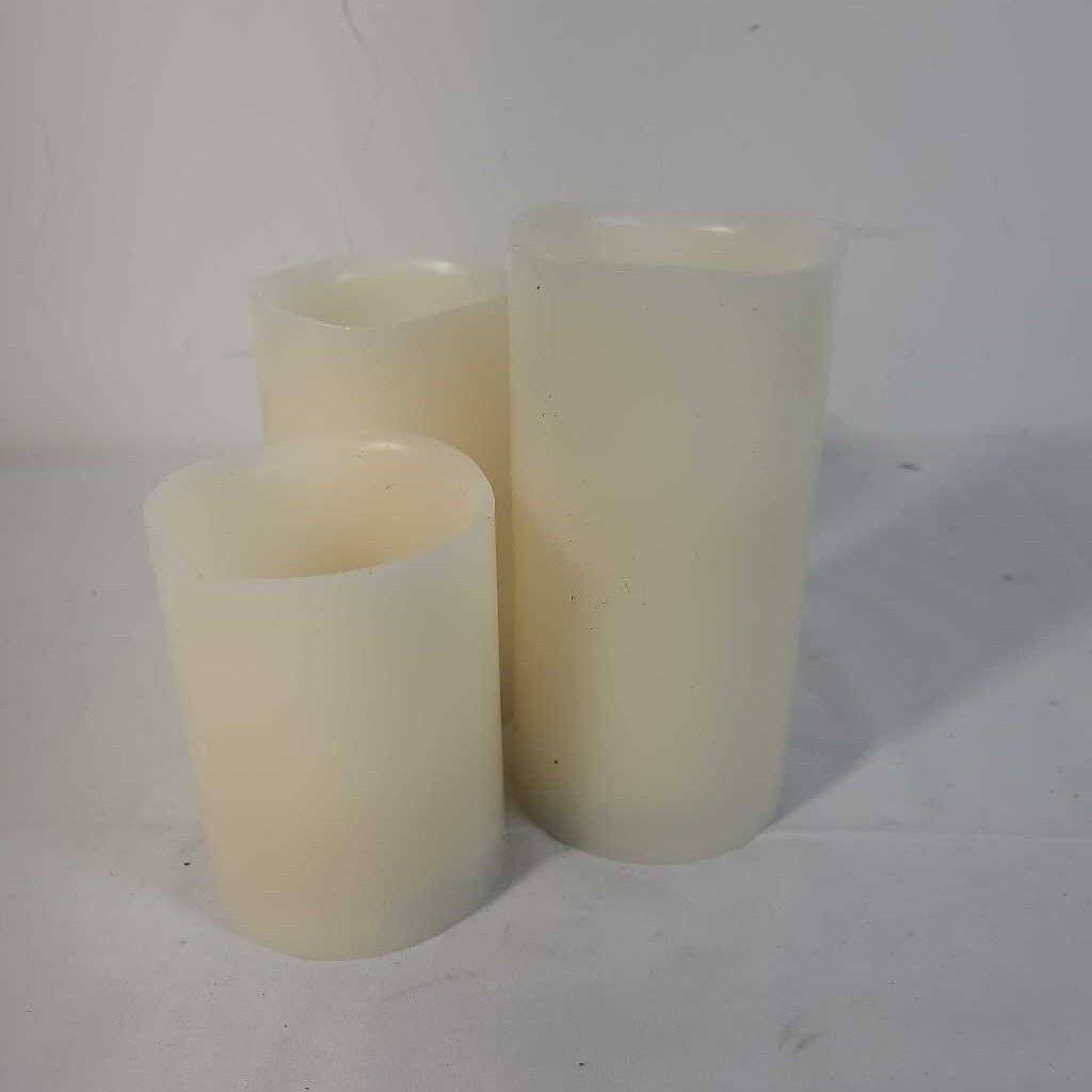 S/3 FAUX CANDLES