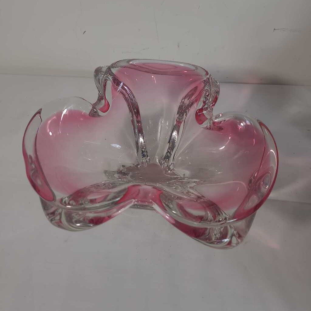 MCM ART GLASS BOWL~JOSEF HOSPODKA 1960 CZECHOSLOVAKIA