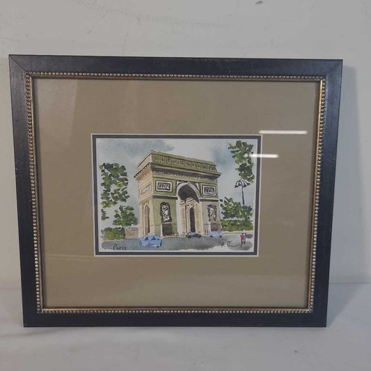 PARIS ACH DE TRIOMPHE WATERCOLOUR