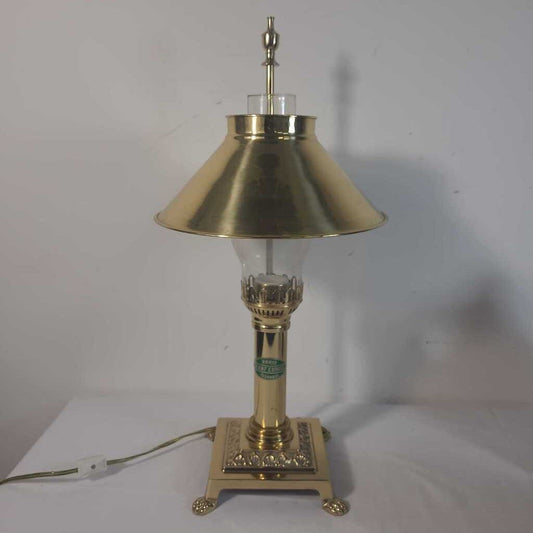 VTG PARIS ISTANBUL ORIENT EXPRESS BRASS CLAWFOOT LAMP