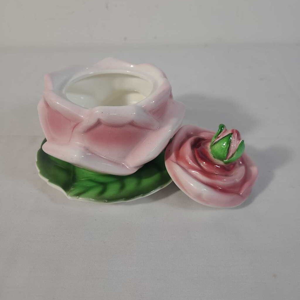 COUNTESS ROSE PINK FLOWER BLOSSOM CONDIMENT DISH