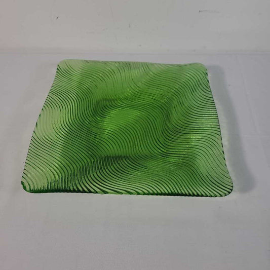 LG SQ GREEN GLASS DISH
