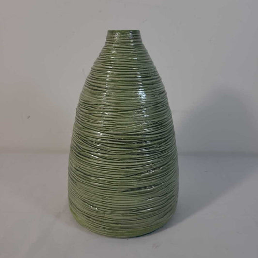 GREEN BEE HIVE CERAMIC VASE