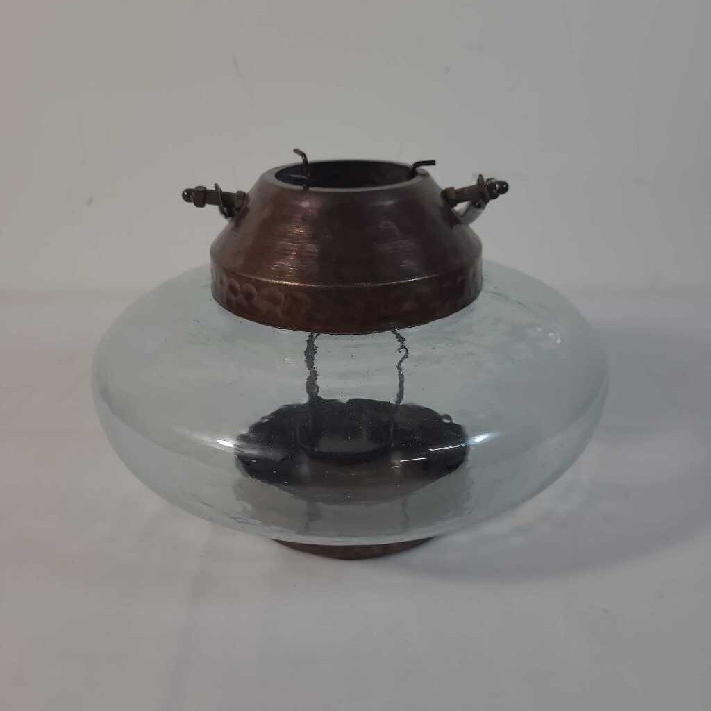 DIMPLED COPPER TEALIGHT HOLDER