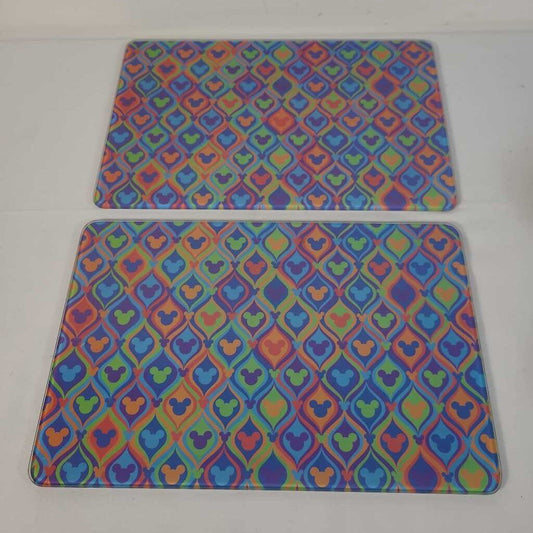 PR GLASS MICKEY HOT PLATES