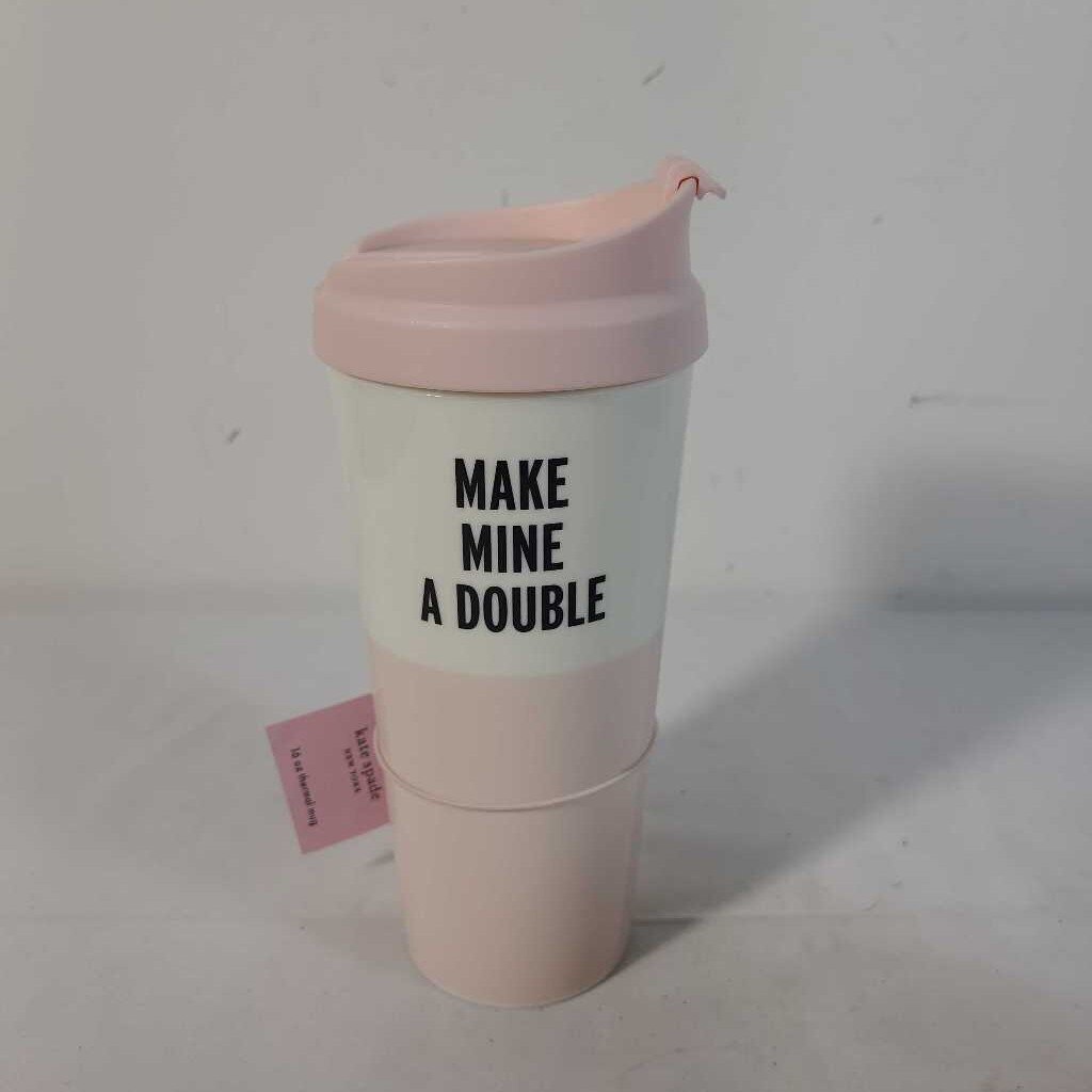 MAKE MINE A DOUBLE KATE SPADE 16OZ THERMAL MUG