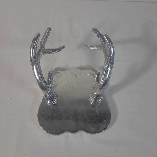 SILVER ANTLER COAT HOOK