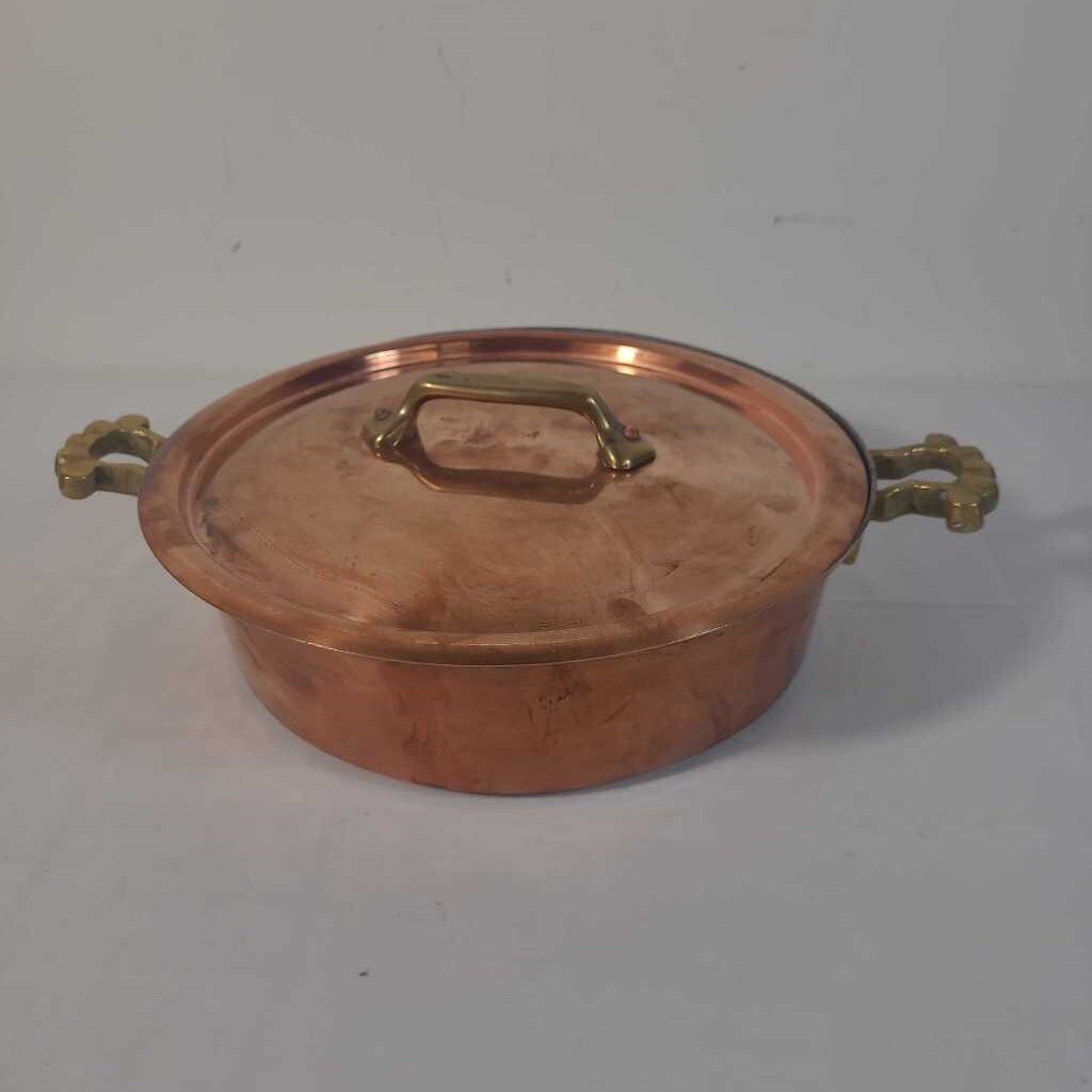 VTG COPPER POT W/LID