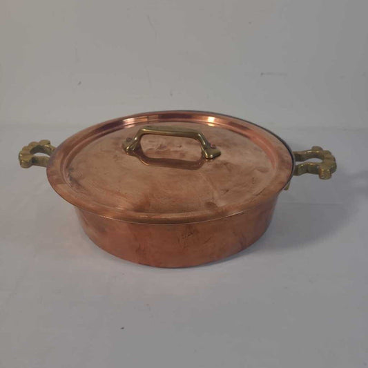 VTG COPPER POT W/LID