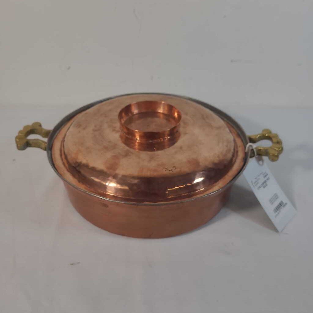 VTG COPPER POT W/LID