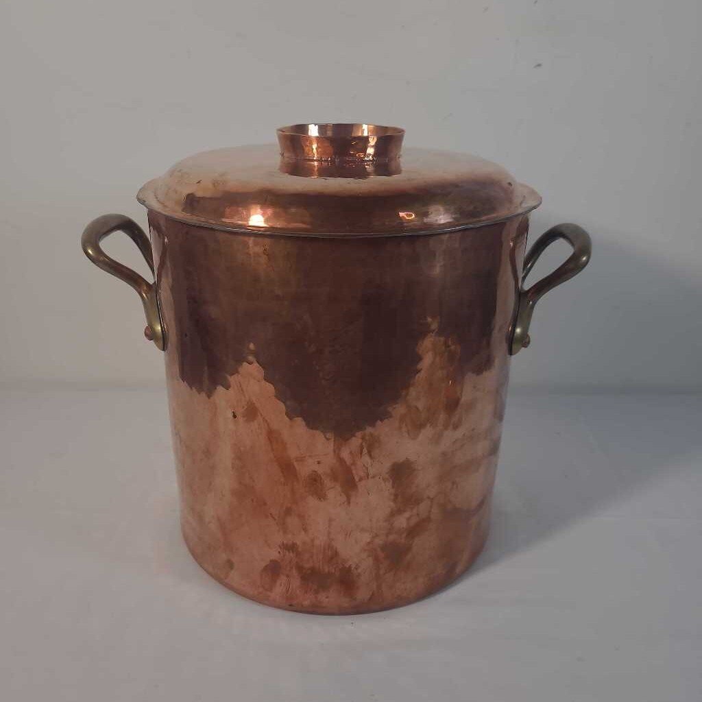 VTG MAUVIEL COPPER STOCK POT W/LID