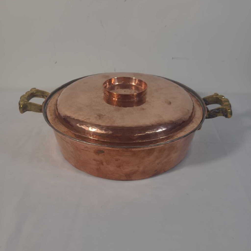 VTG COPPER POT W/LID