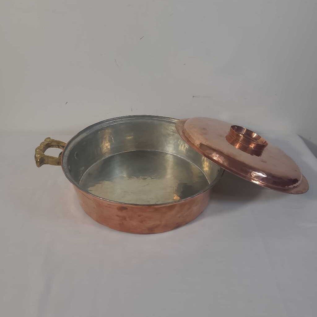 VTG COPPER POT W/LID