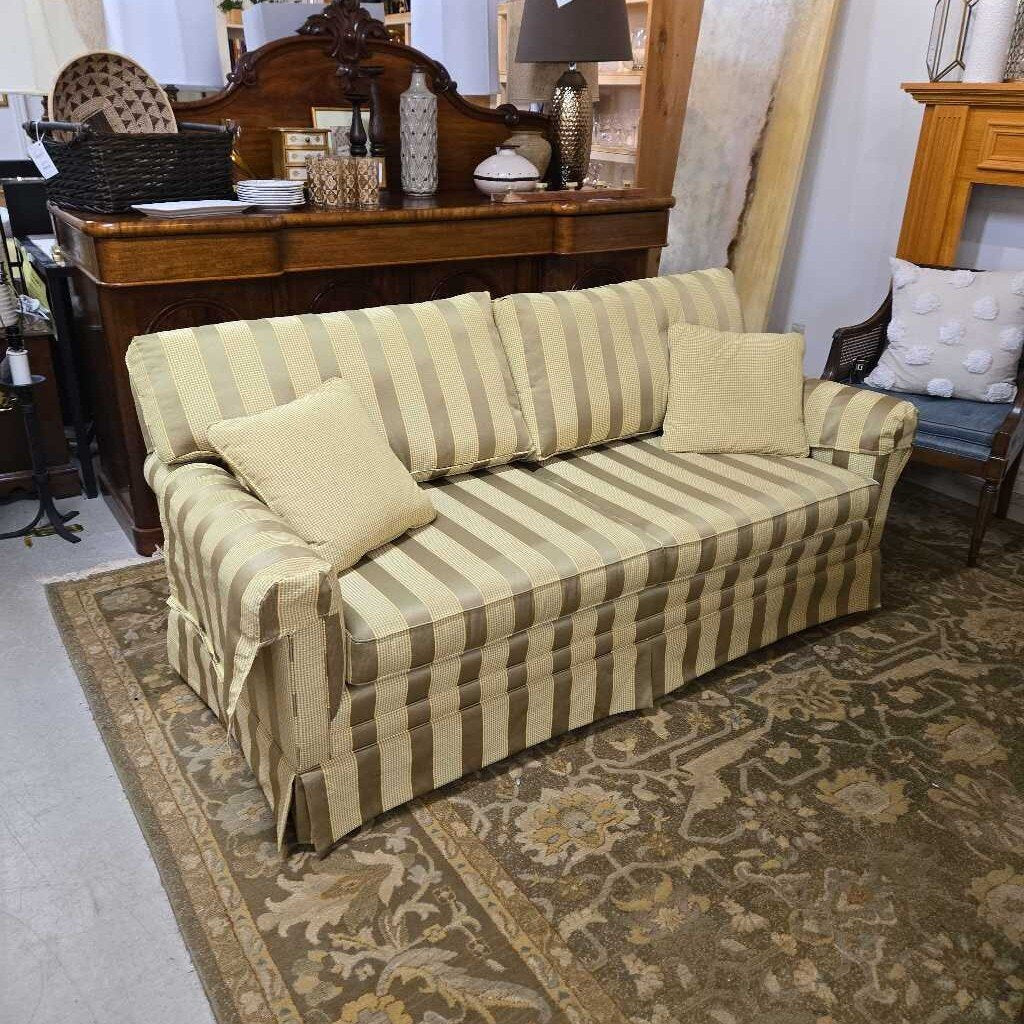 MORETTE'S GREEN STRIPE SOFA