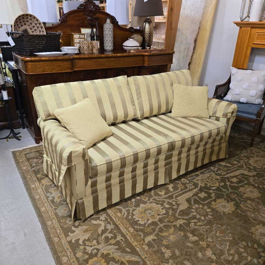 MORETTE'S GREEN STRIPE SOFA