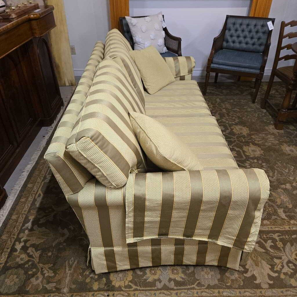 MORETTE'S GREEN STRIPE SOFA