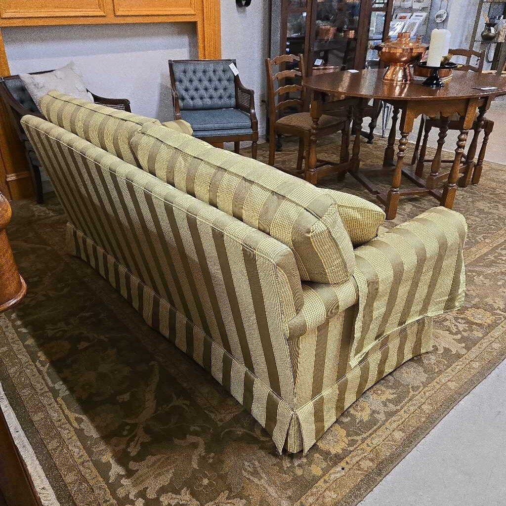 MORETTE'S GREEN STRIPE SOFA