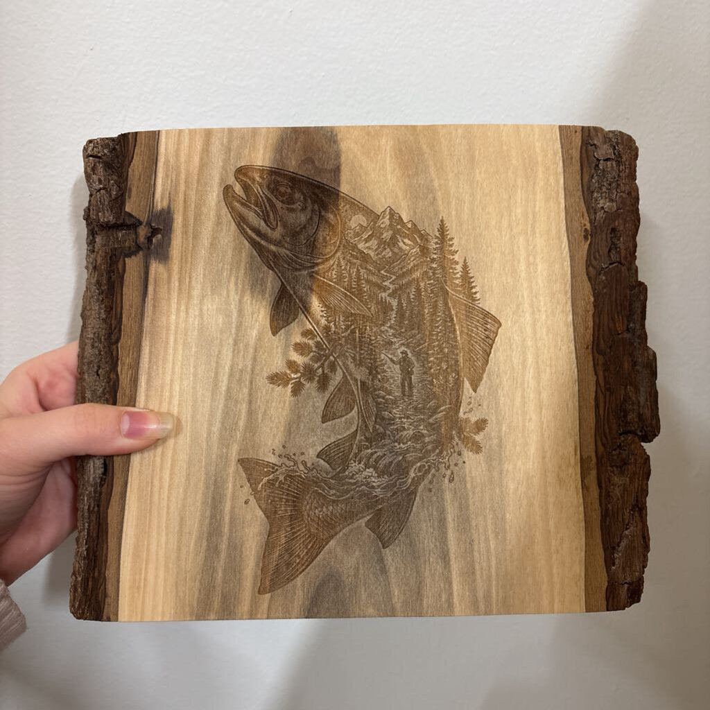 Live edge fish art