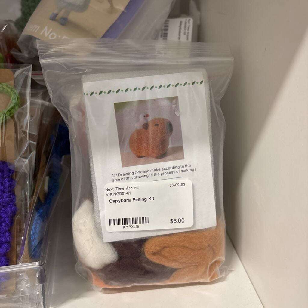 Capybara Felting Kit