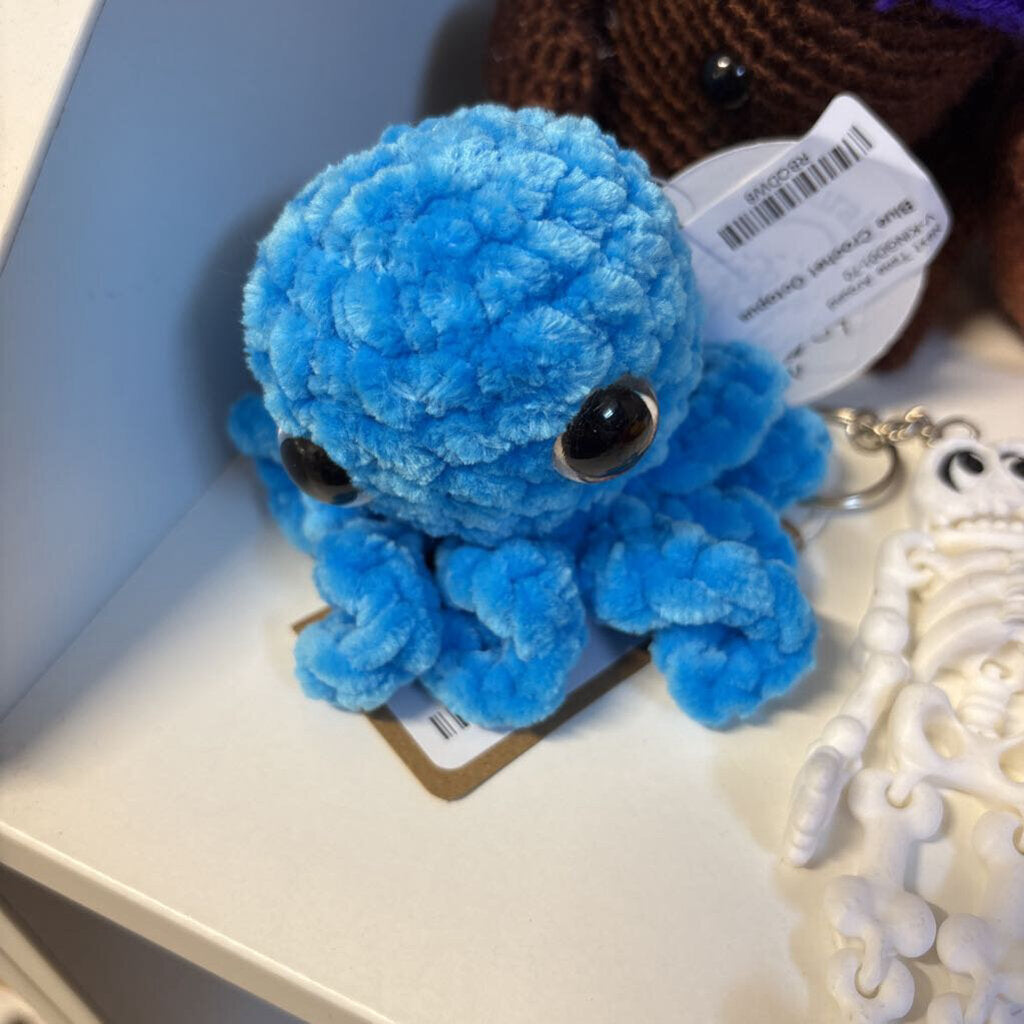 Blue Crochet Octopus