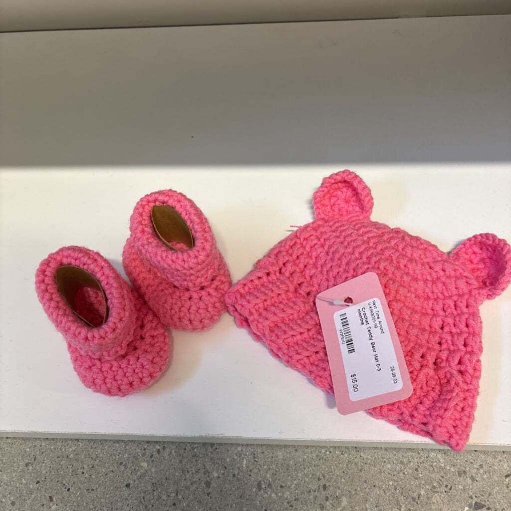 Crochet Teddy Bear Hat 0-3 months