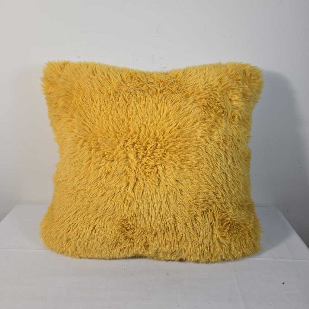 YELLOW FUZZY PILLOW