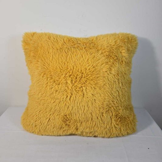 YELLOW FUZZY PILLOW