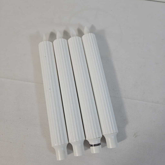 S/4 RIBBED LED CANDLES