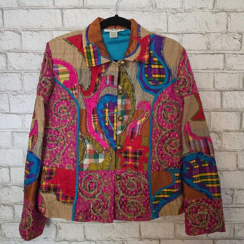 Vintage ANAGE "Art to Wear" Patchwork Jacket