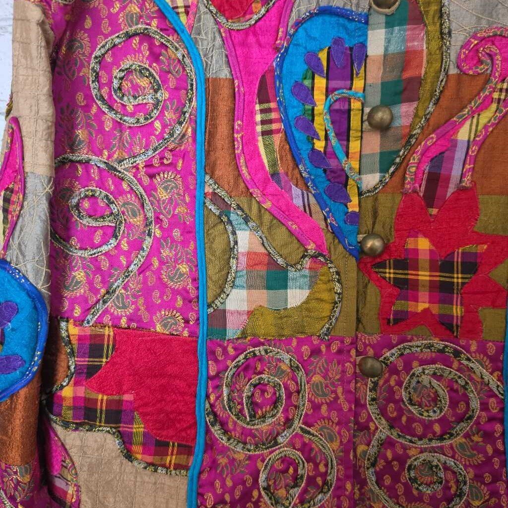Vintage ANAGE "Art to Wear" Patchwork Jacket