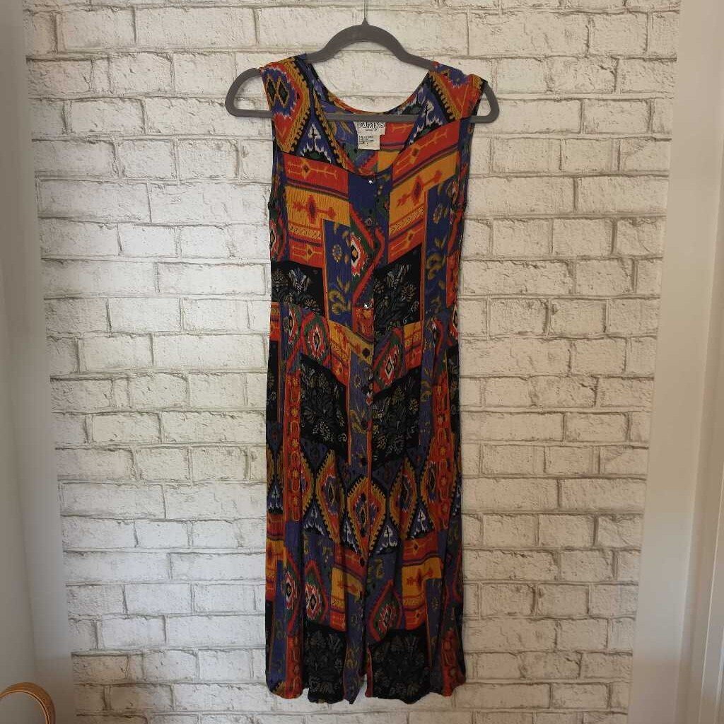 Vintage DALMYS Patterned Dress