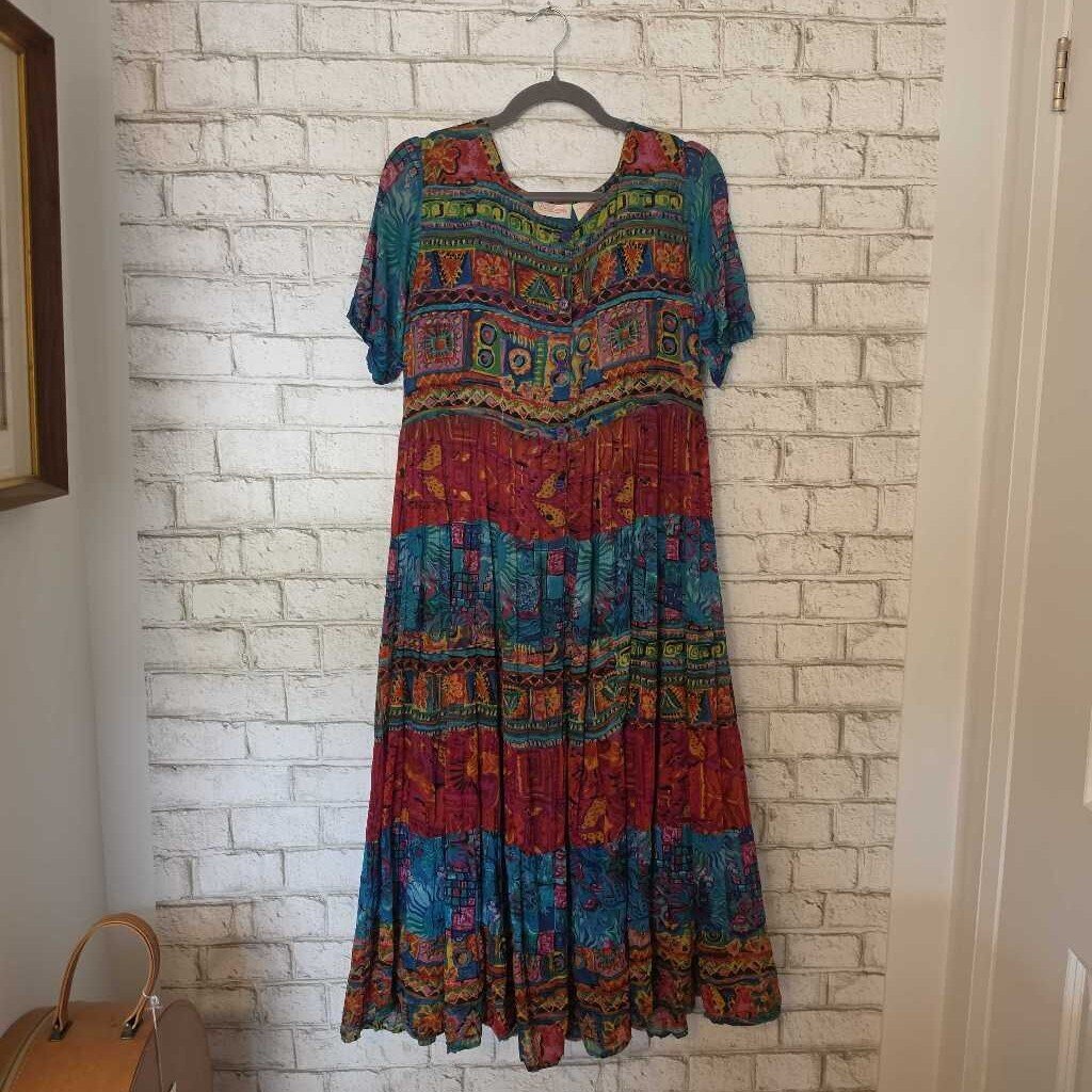 Vintage LA LINGERIE Pattterned Dress