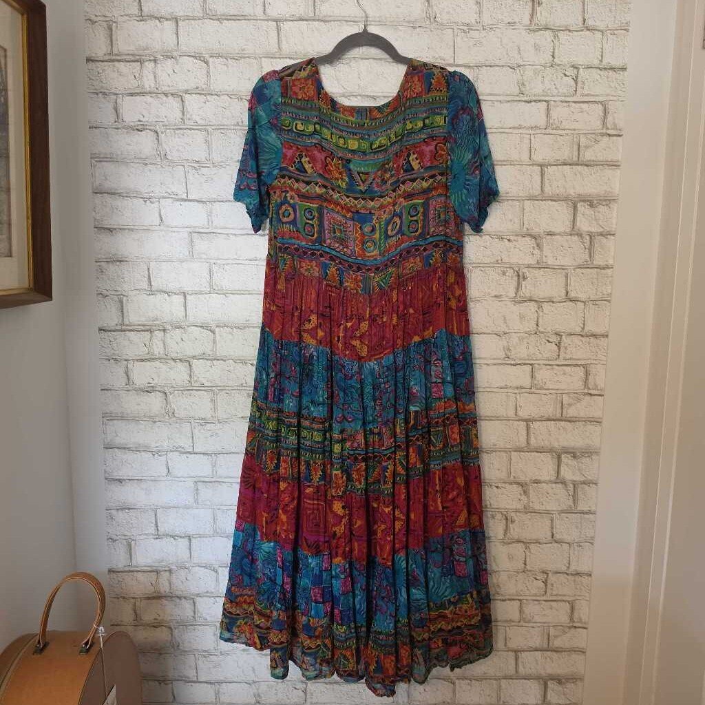 Vintage LA LINGERIE Pattterned Dress