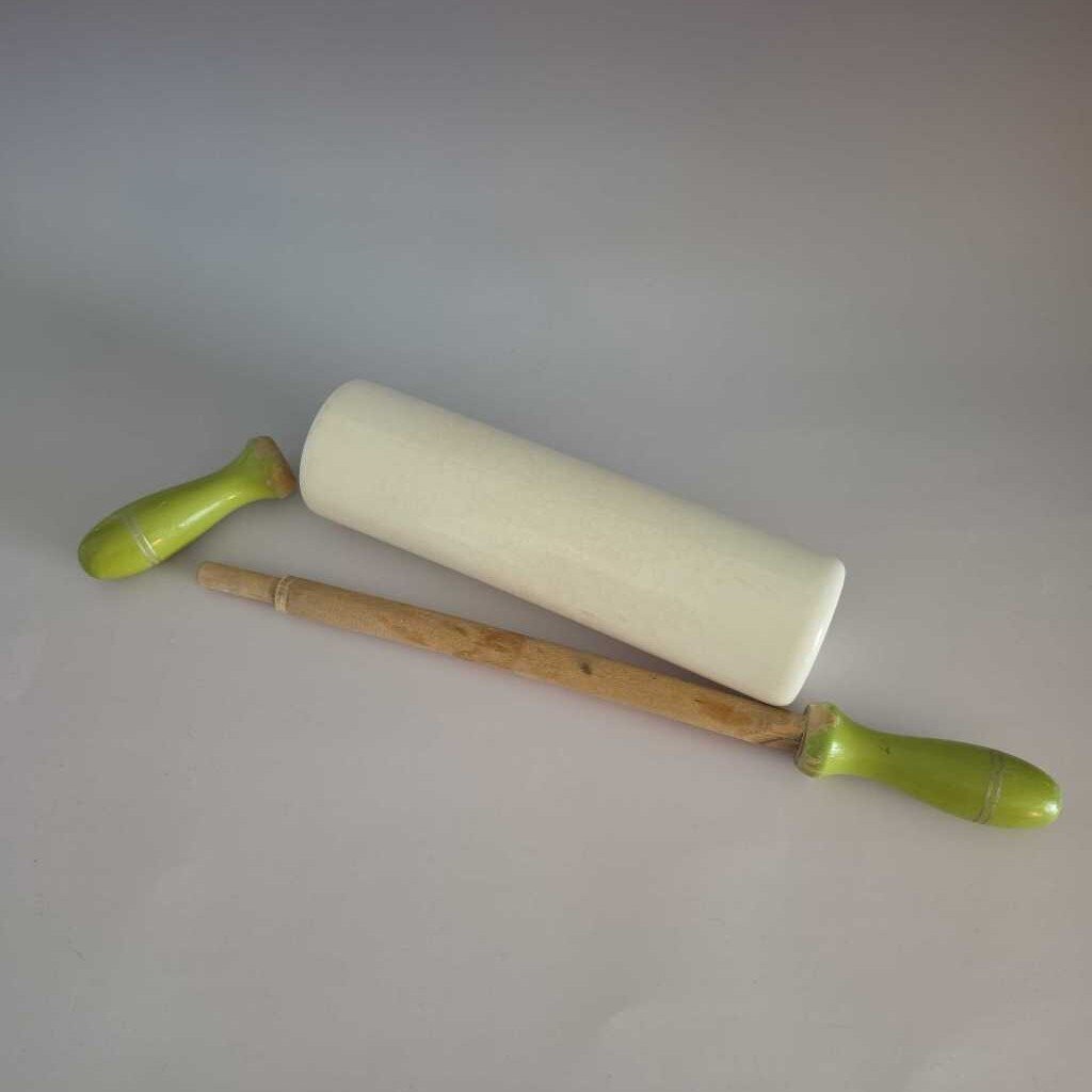 1950s "NUTBROWN" Made in England Ceramic Rolling Pin