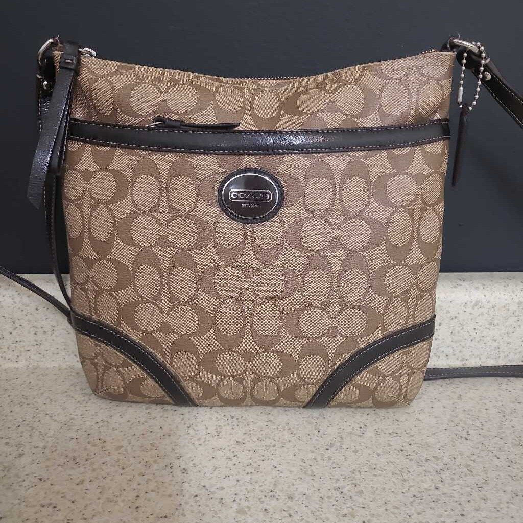 COACH - DARK BROWN "PEYTON" CROSSBODY PURSE