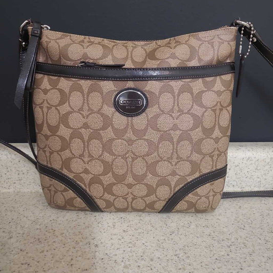 COACH - DARK BROWN "PEYTON" CROSSBODY PURSE
