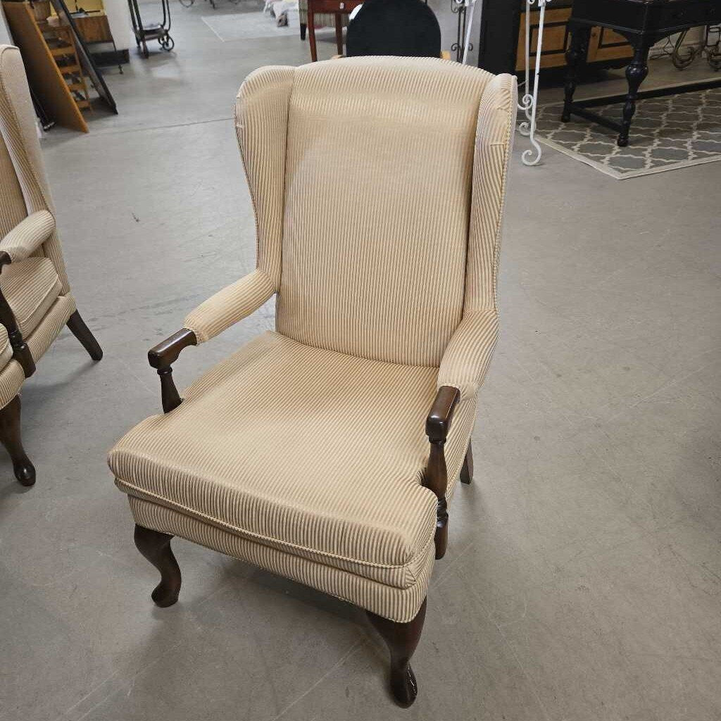 GOLD STRIPE ARM CHAIR
