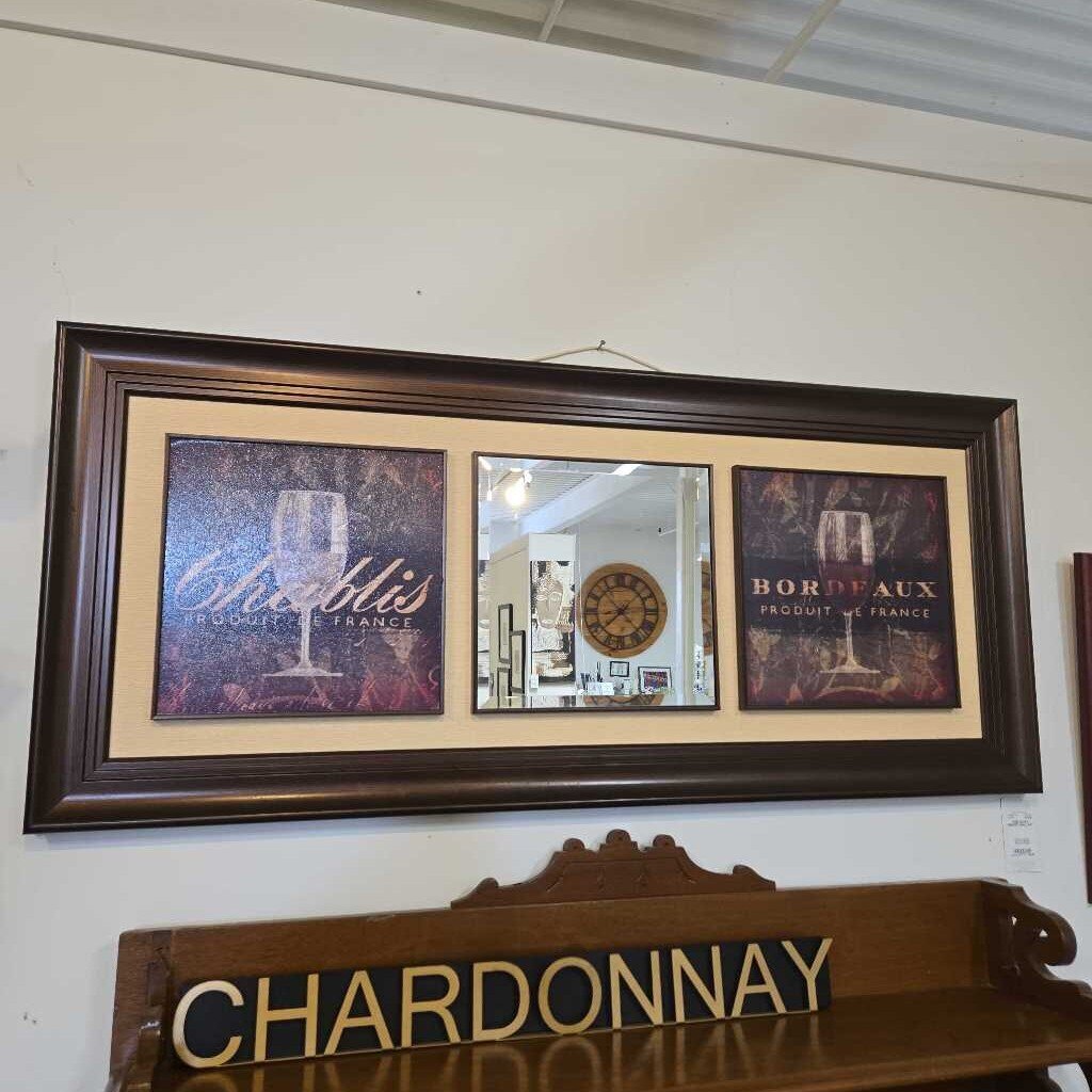 WINE GLASS MIRROR WALL ART