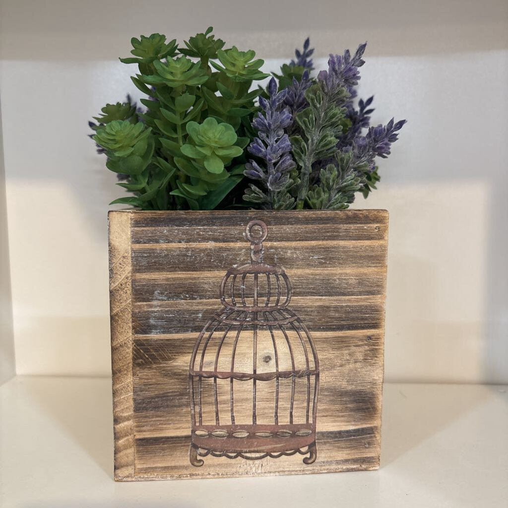 LAVENDER BIRD CAGE PLANTER
