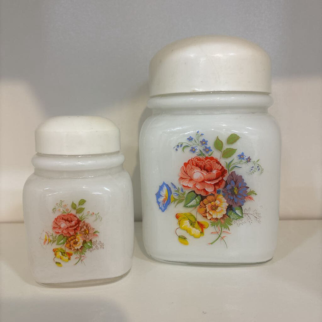 VINTAGE POWDER CANISTERS SET