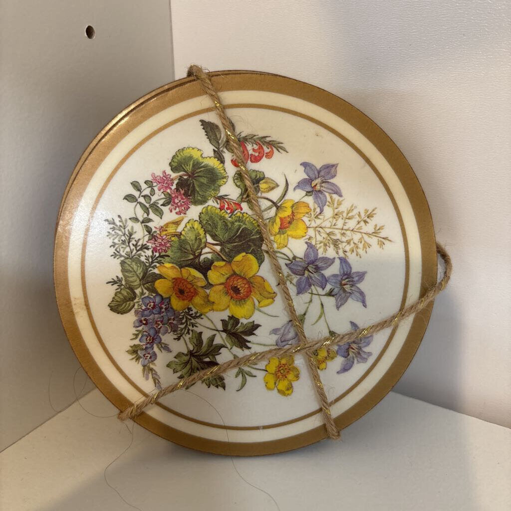 VINTAGE COASTER SET - BOTANICAL