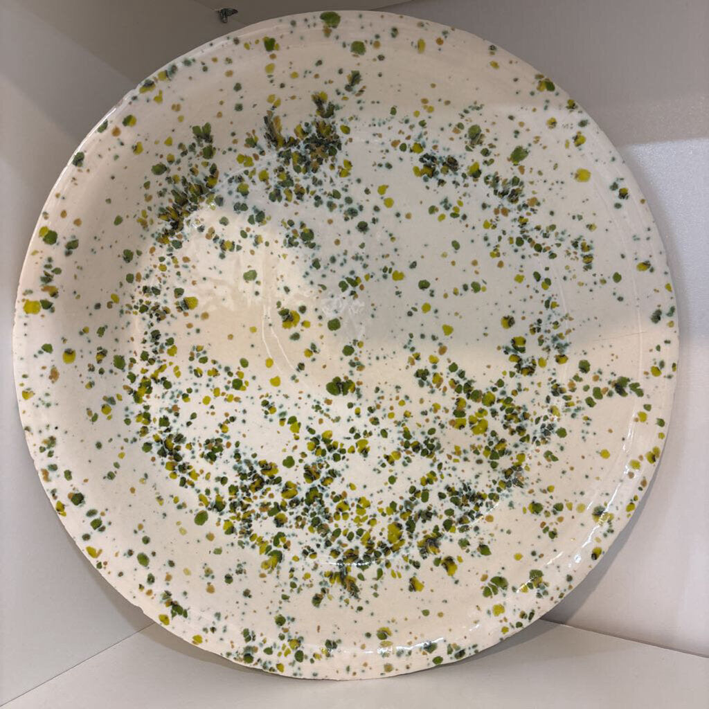 SPLATTER GREEN PIE DISH