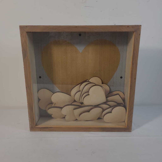 GUEST DROP BOX OF WOODEN HEARTS