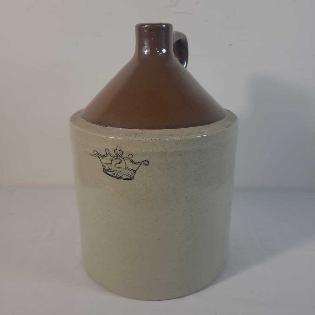 2 GAL CROWN STONEWARE JUG