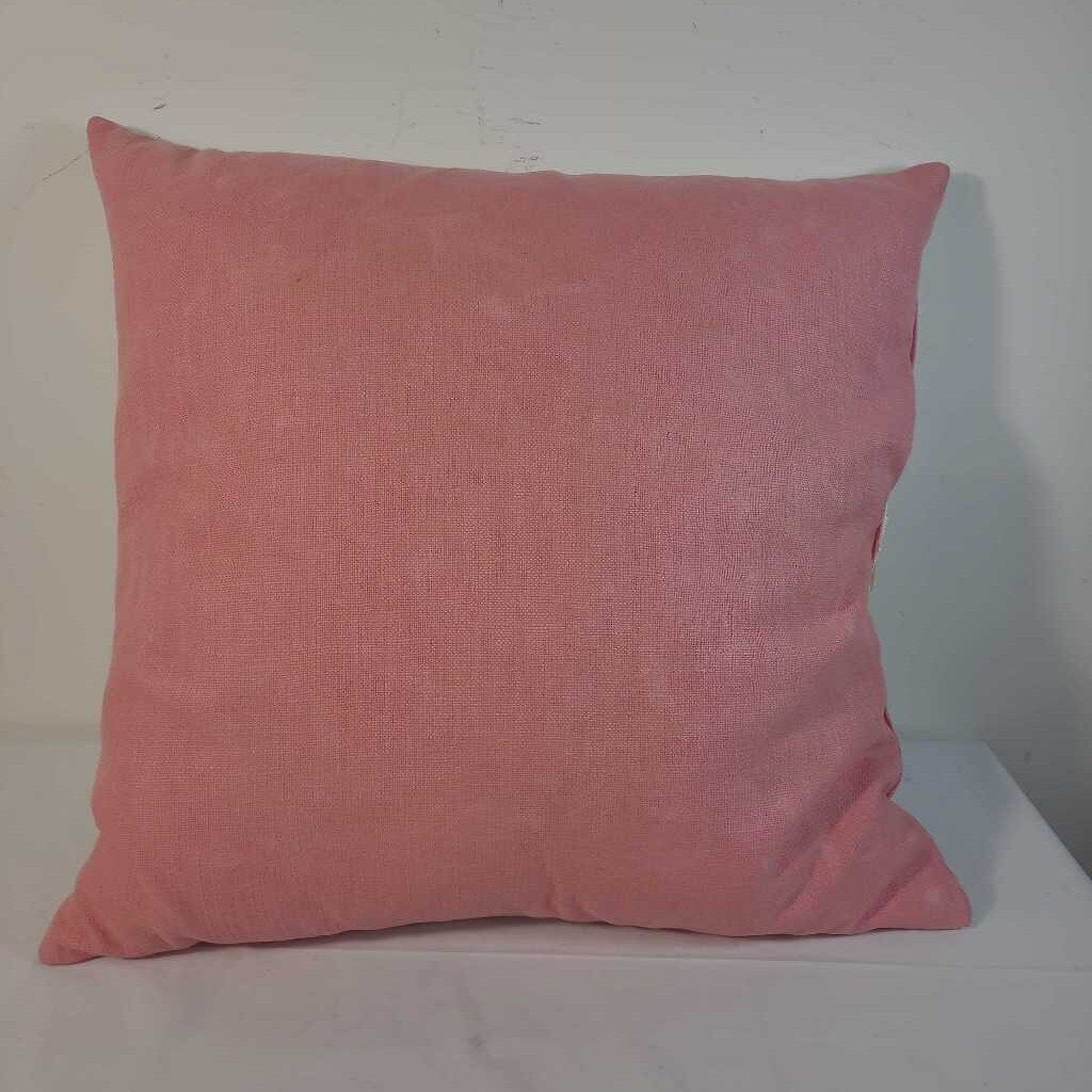 DOUBLE SIDED DOWN FILLED PILLOW PINK/TAUPE
