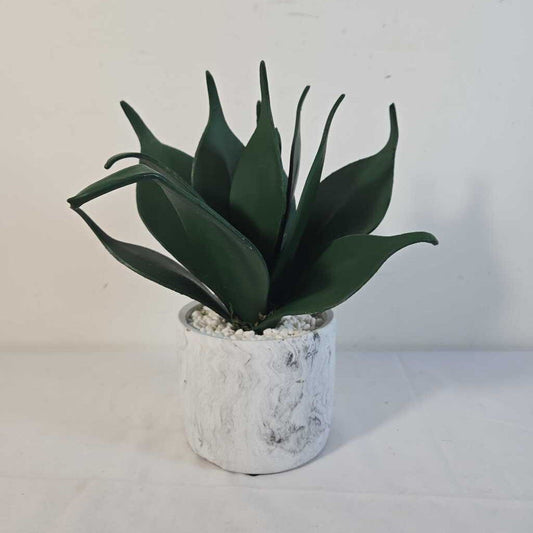FAUX SUCCULENT IN CEMENT POT