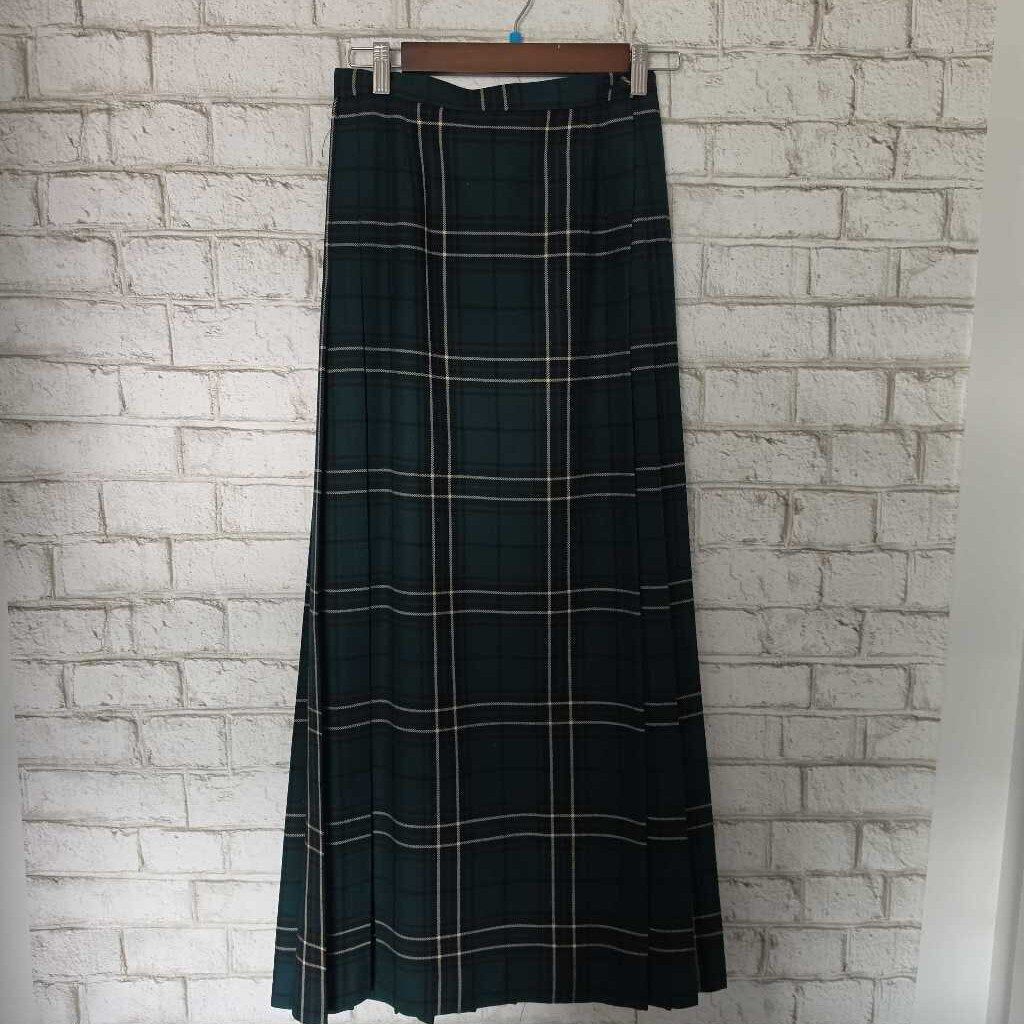Vintage HIGHLAND QUEEN Plaid (McLean Tartan) Wool Maxi Kilt